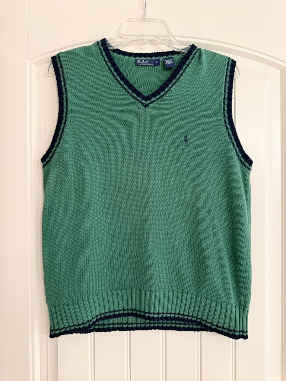 Polo by Ralph Lauren Green V-Neck Knit Sweater Vest